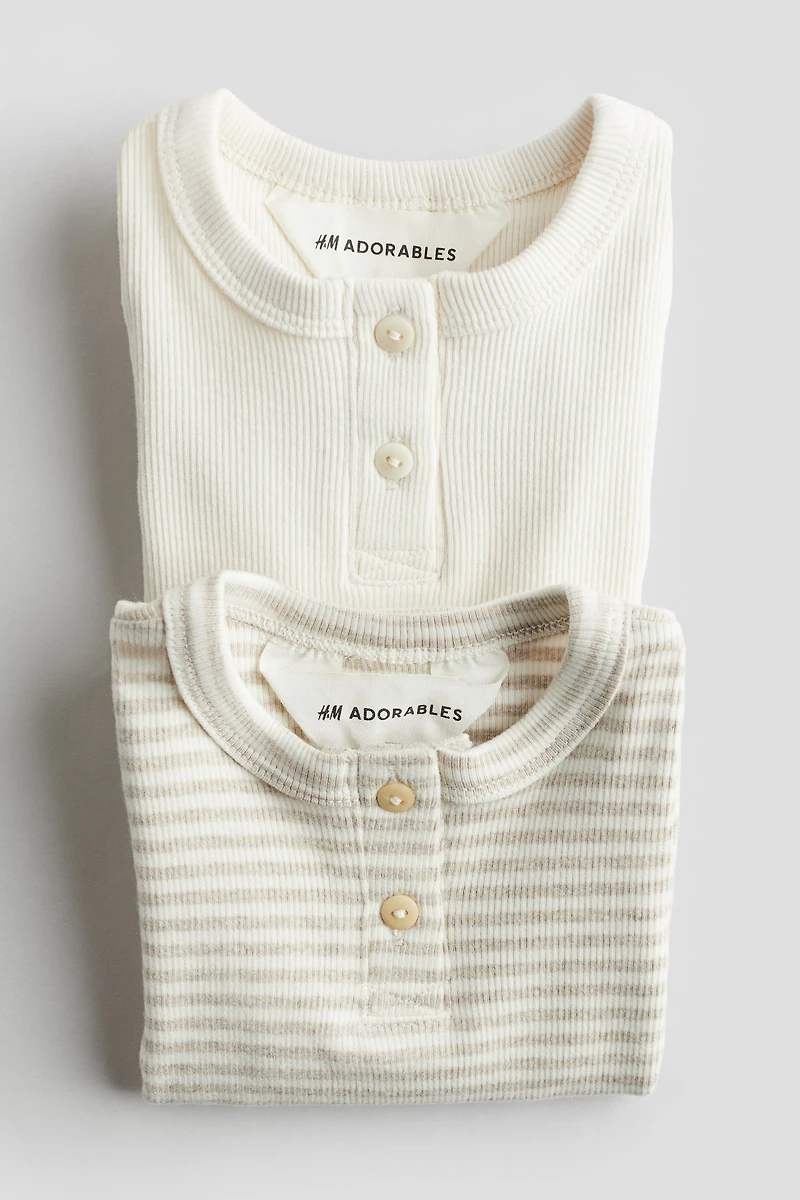 2-pack Henley Bodysuits