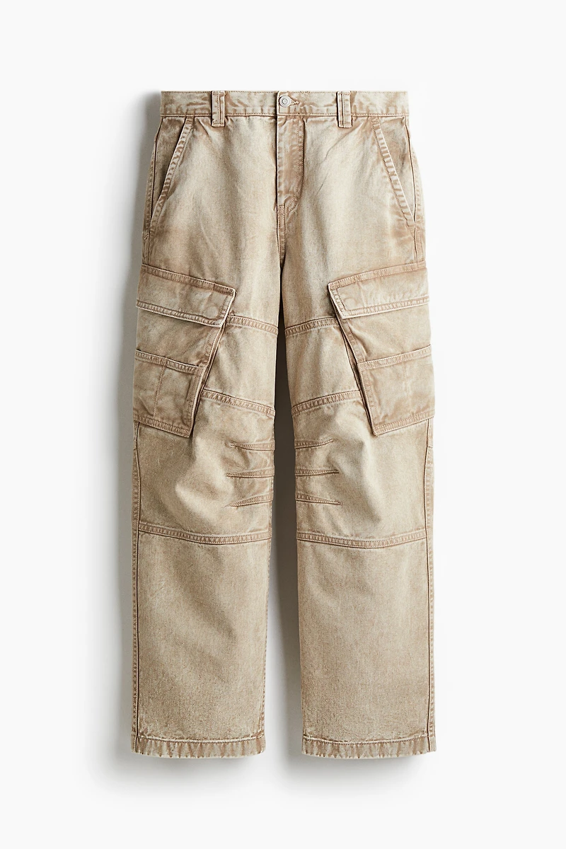 Loose-Fit Cotton Cargo Pants