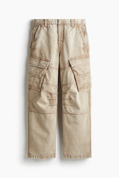 Loose-Fit Cotton Cargo Pants