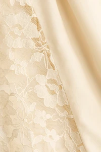 Viscose Skirt with Lace Panels