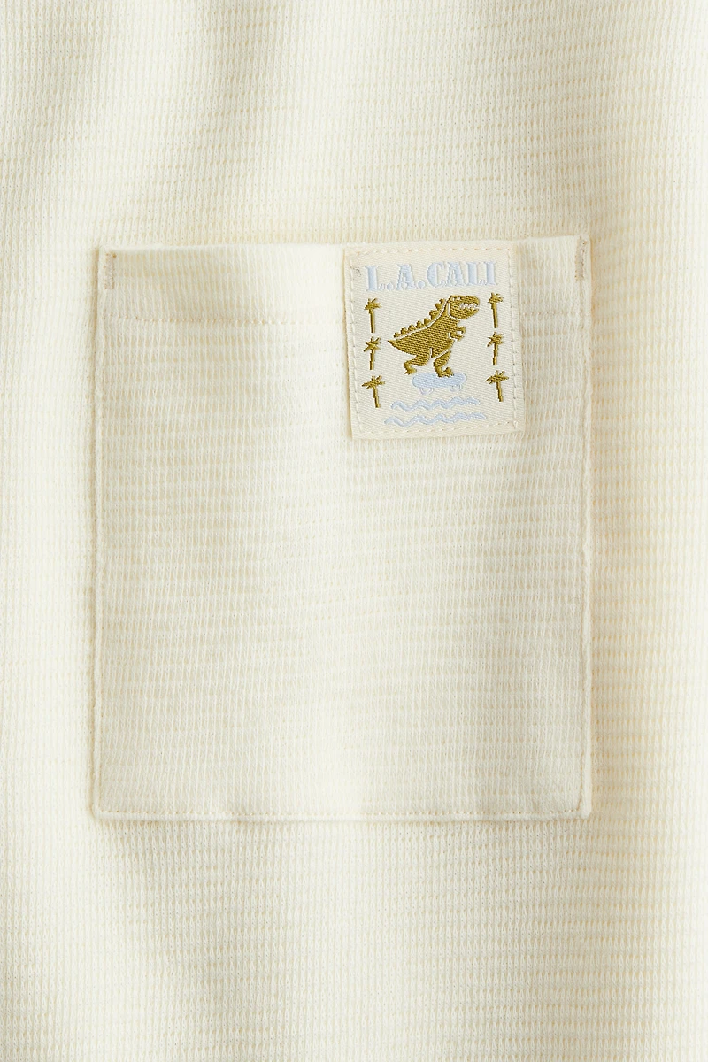Jacquard-Jersey Cotton T-Shirt