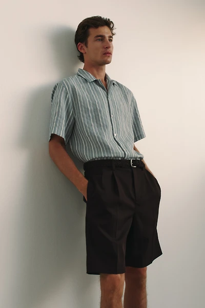 Chemise classique en lyocell mélangé