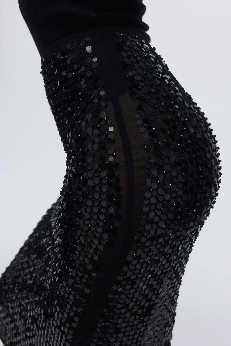Sequined Pencil Skirt
