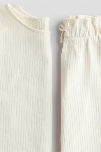 2-Piece Ruffle-Trimmed Set