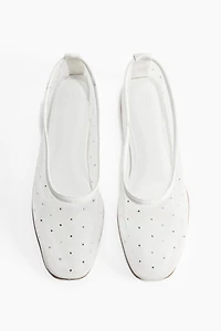 Rhinestone-Embellished Ballet Flats