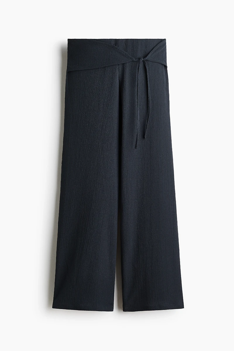 Pantalon en jersey avec détail à nouer