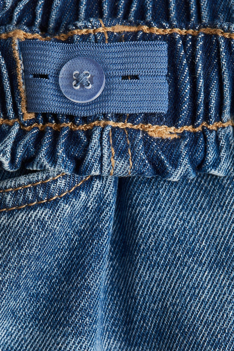 Denim Paper-Bag Skirt