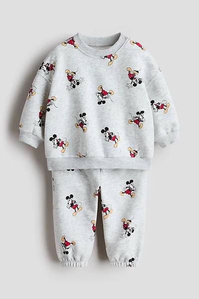 2-Piece Printed Sweatshirt and Joggers Set