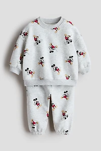 2-Piece Printed Sweatshirt and Joggers Set