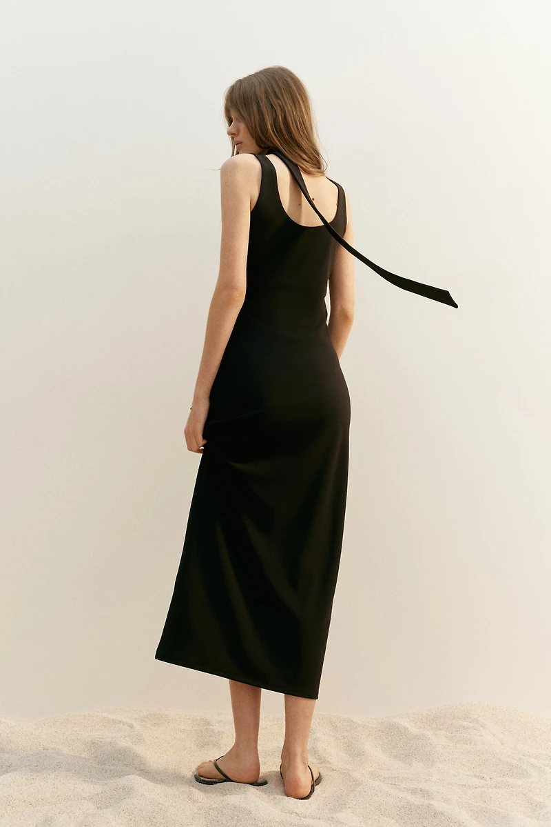 Bodycon Dress with Scarf