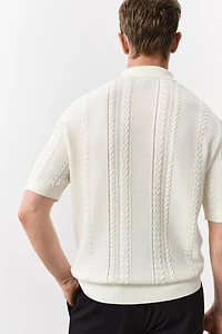 Polo coupe classique en tricot torsadé