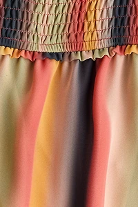 Smocked-Waist Mini Shorts