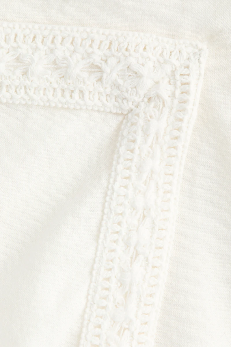 Linen-Blend Beach Skirt