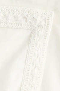 Linen-Blend Beach Skirt