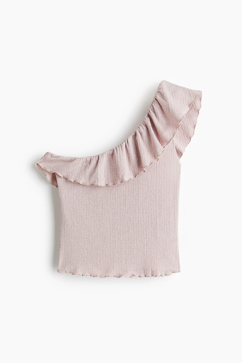 Flounced One-Shoulder Top