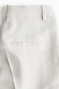 Wide-Leg Linen-Blend Pants