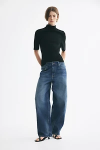 Barrel-Leg Regular-Waist Jeans