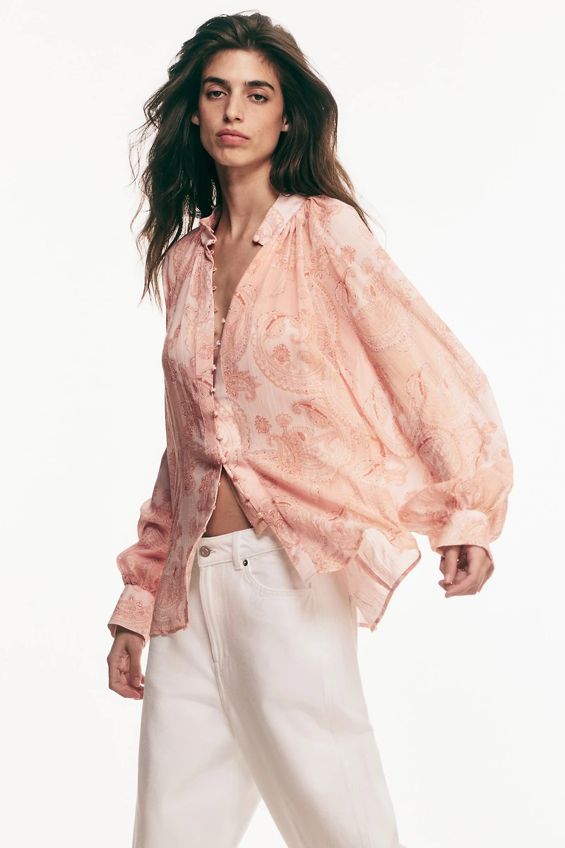 Oversized Lyocell Blouse