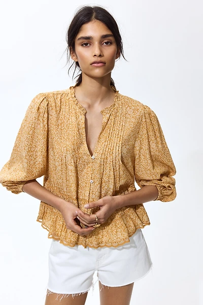 Pintucked blouse