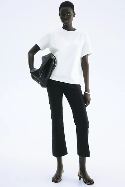 Flared Crease-Front Pants