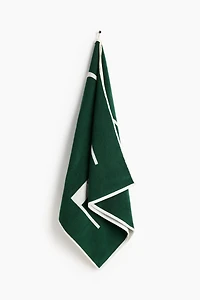 Cotton Beach Towel with Text Motif