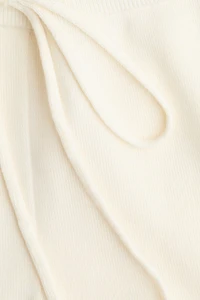 Fine-Knit Drawstring Shorts