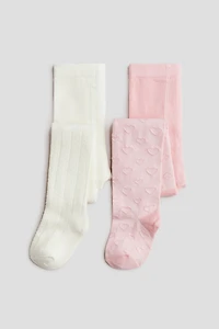 Lot de 2 collants en fin tricot