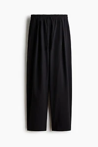 Barrel-Leg Drawstring Pants