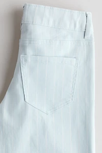 Wide-Leg Twill Pants