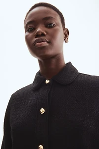 Bouclé Dress with Collar