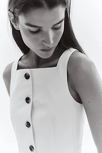 Long Button-Front Dress