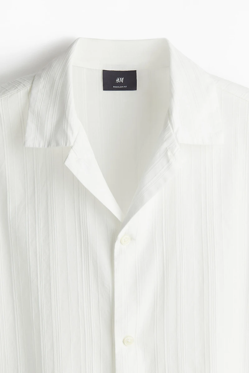Regular Fit Textured-weave Resort Shirt