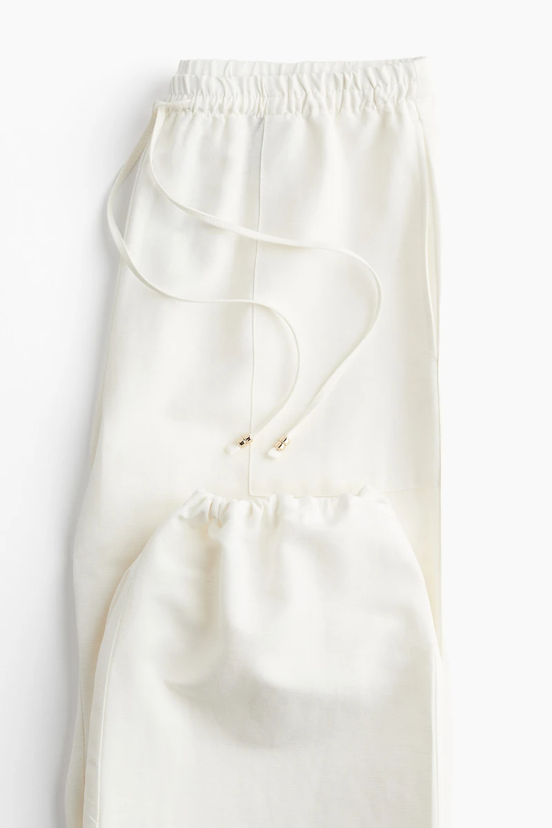 Linen-blend Pull-on Pants