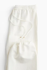 Linen-blend Pull-on Pants