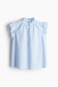 Linen-Blend Blouse