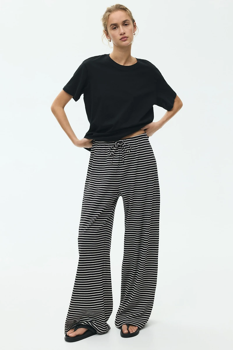Ribbed Drawstring Pants