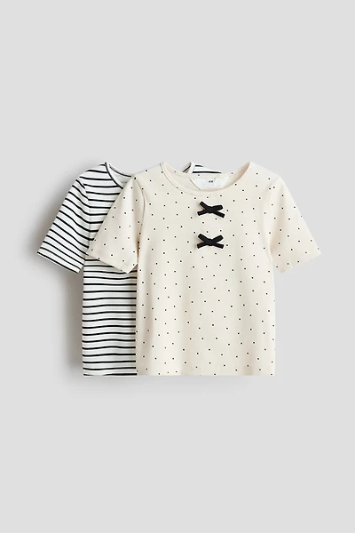 Lot de 2 hauts en coton côtelé