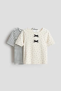 Lot de 2 hauts en coton côtelé