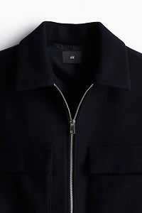 Regular Fit Overshirt with Zipper