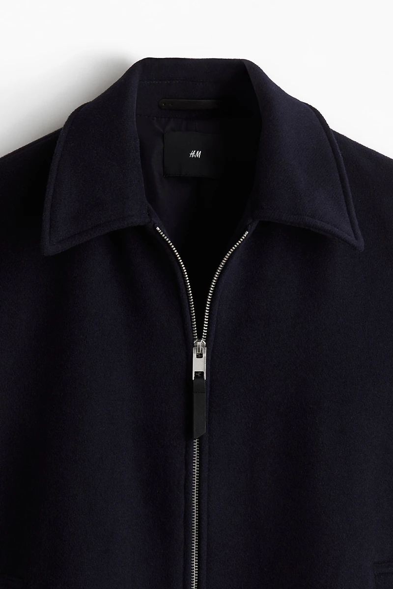 Regular Fit Wool-Blend Shacket
