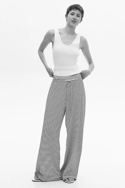 Ribbed Drawstring Pants