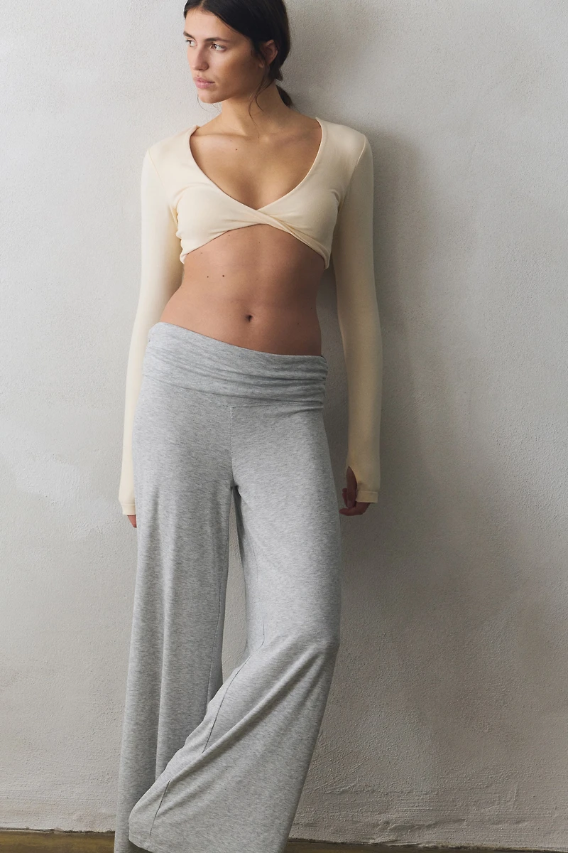 Foldover-Waist Sports Leggings