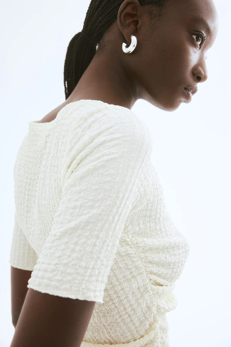 Draped Textured Top