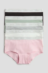 5-Pack Hipster Briefs with Text Motif