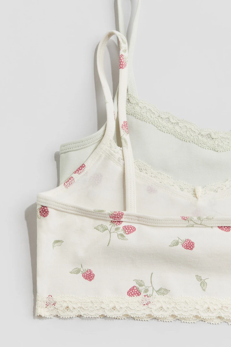 2-Pack Lace-Trimmed Crop Tops