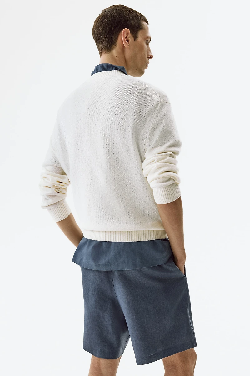 Relaxed-Fit Linen Shorts