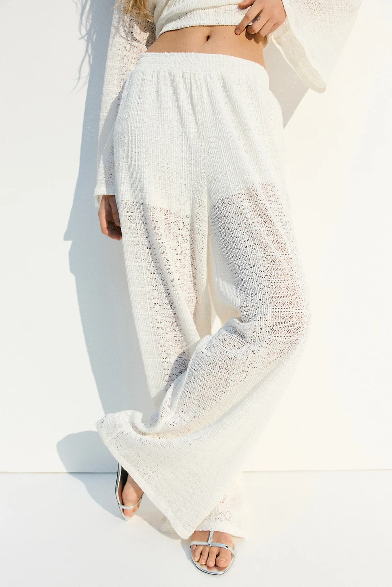 Lace-Look Pull-On Pants