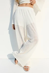Lace-Look Pull-On Pants