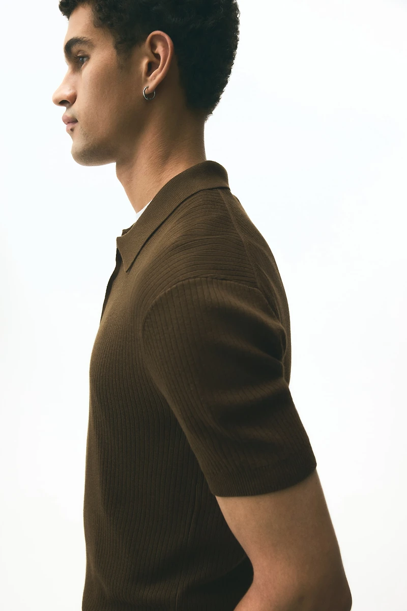Slim-Fit Half-Zip Polo Shirt