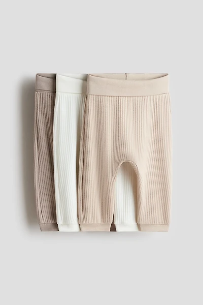 3-Pack Ribbed Cotton Pants